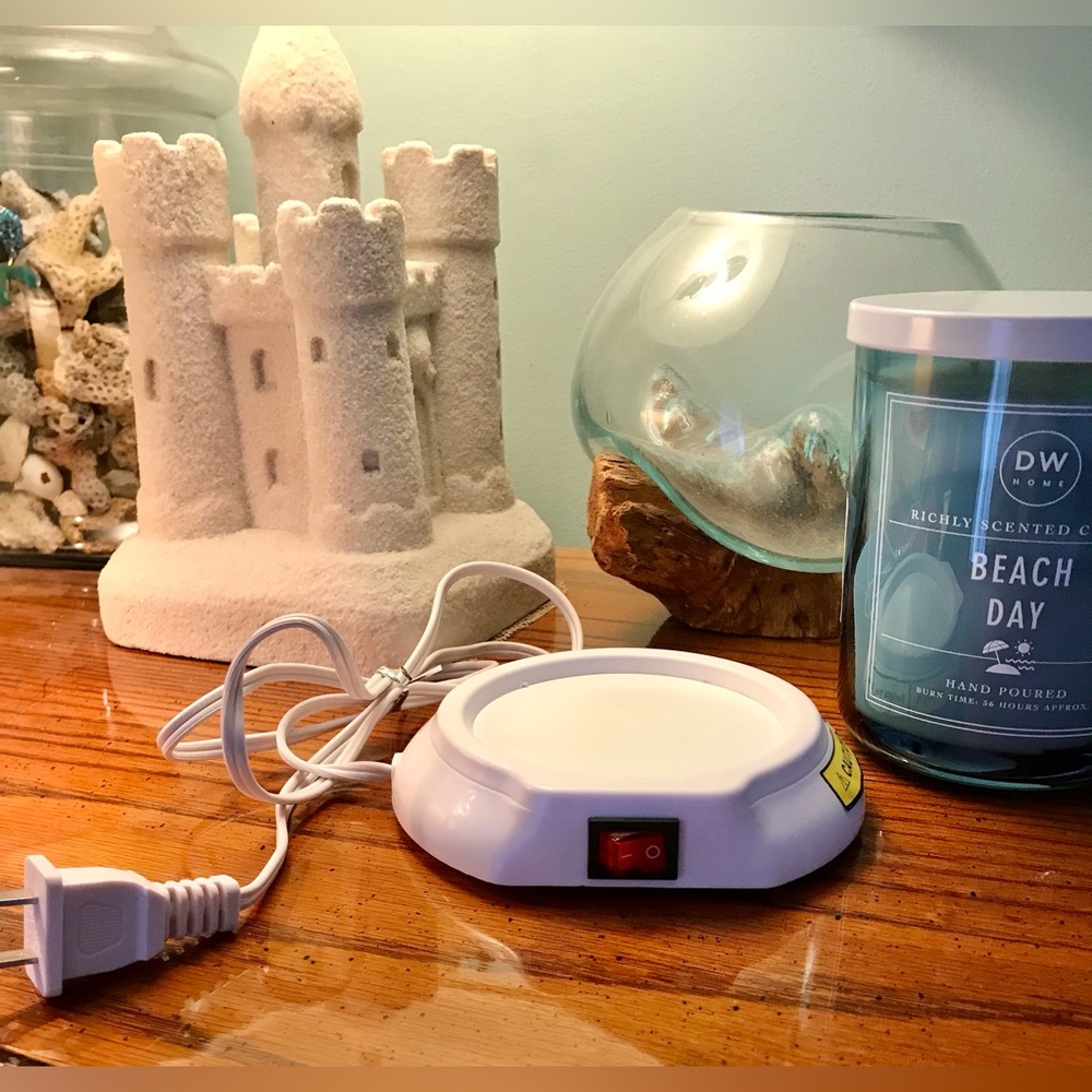 White Cup Mug Warmer Candle Warmer Electric Hot Plate Home Office Use